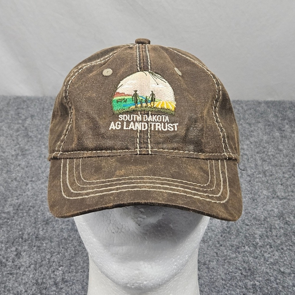 South Dakota Ag Land Trust Faux Leather Cap Outdoors Utility Hunting Fishing